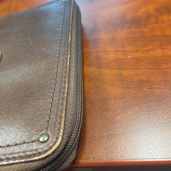 FOSSIL Ladies Leather Clutch Purse Envelope Wallet - Picture 3 of 4